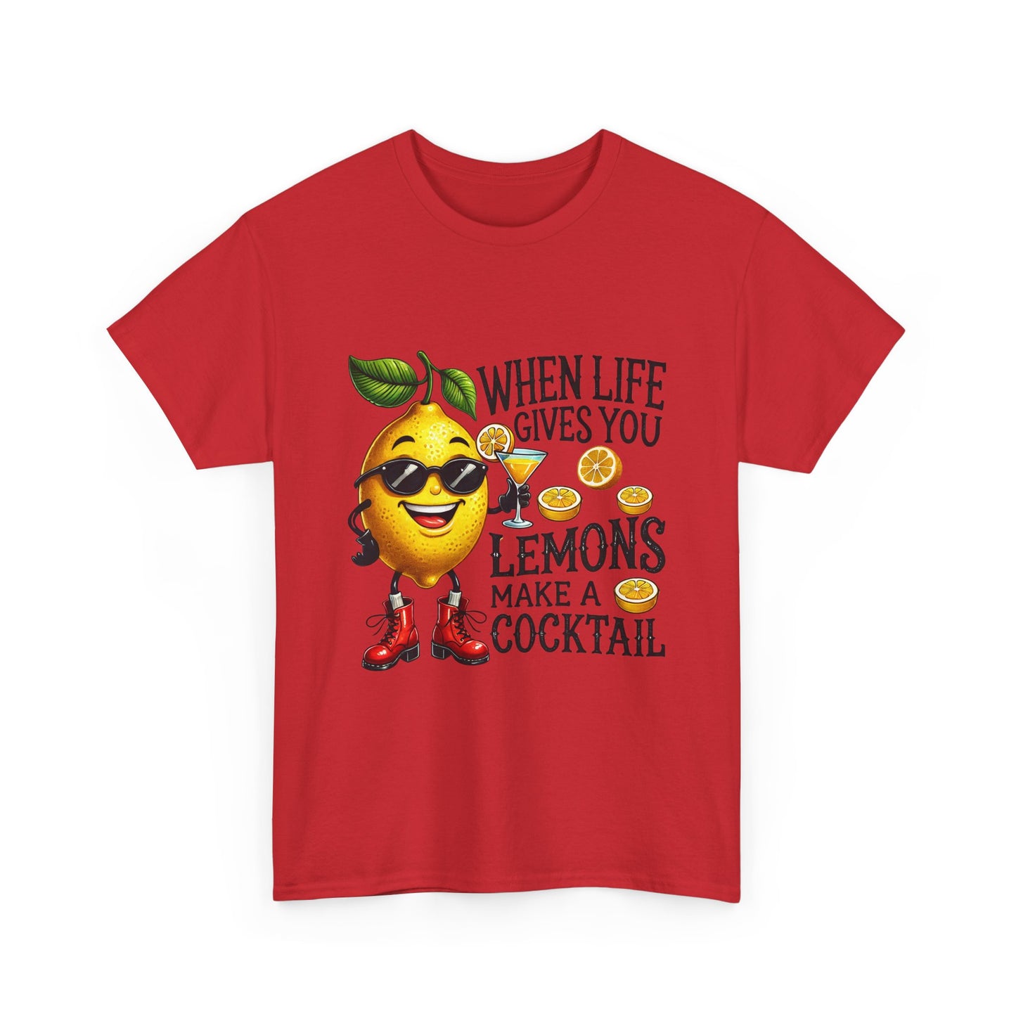 T-Shirt — "When Life Gives You Lemons Make a Cocktail" Funny Lemon Graphic Tee