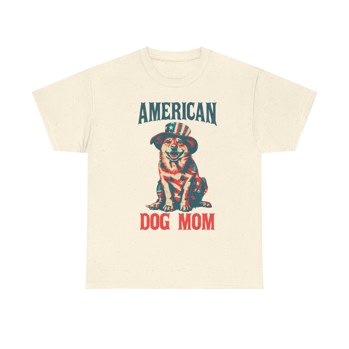 American Dog Mom T-Shirt — Patriotic Pup Tee for Dog Lovers