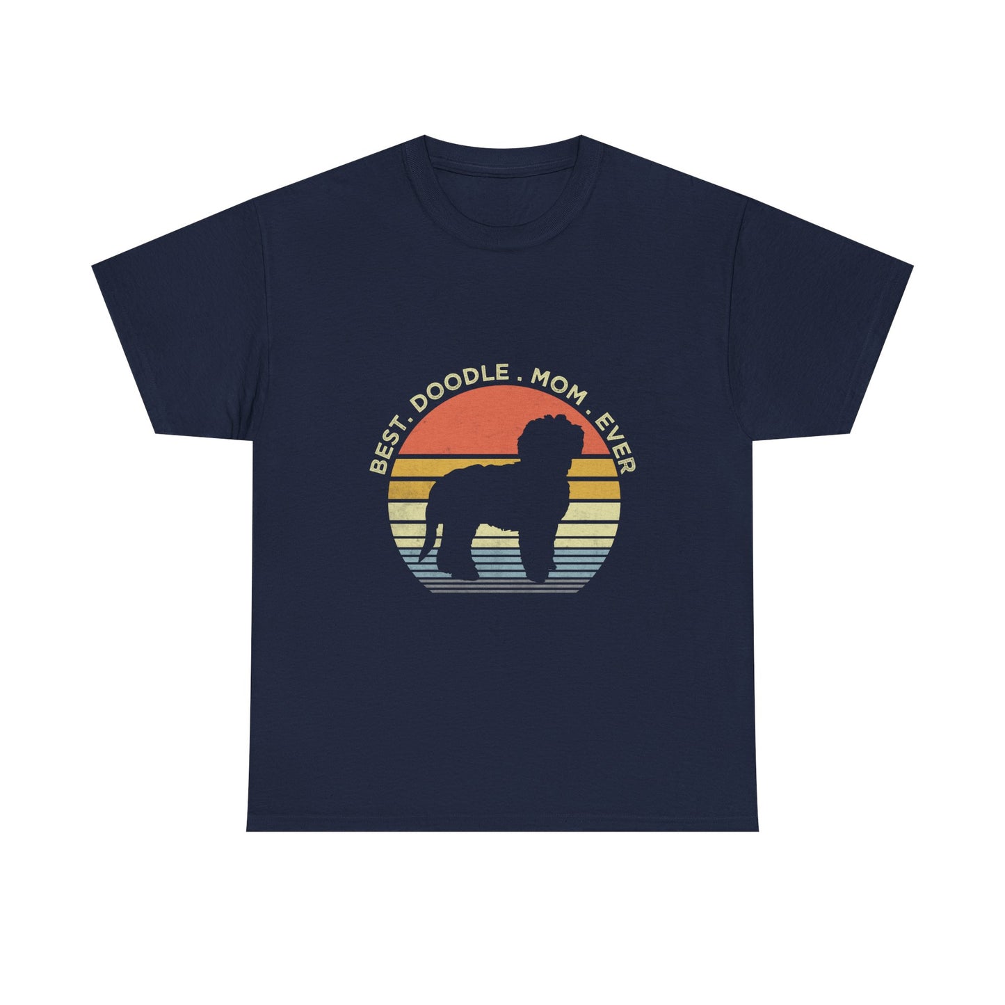 Goldendoodle Mom T-Shirt — "Best Doodle Mom Ever" Vintage Sunset Tee