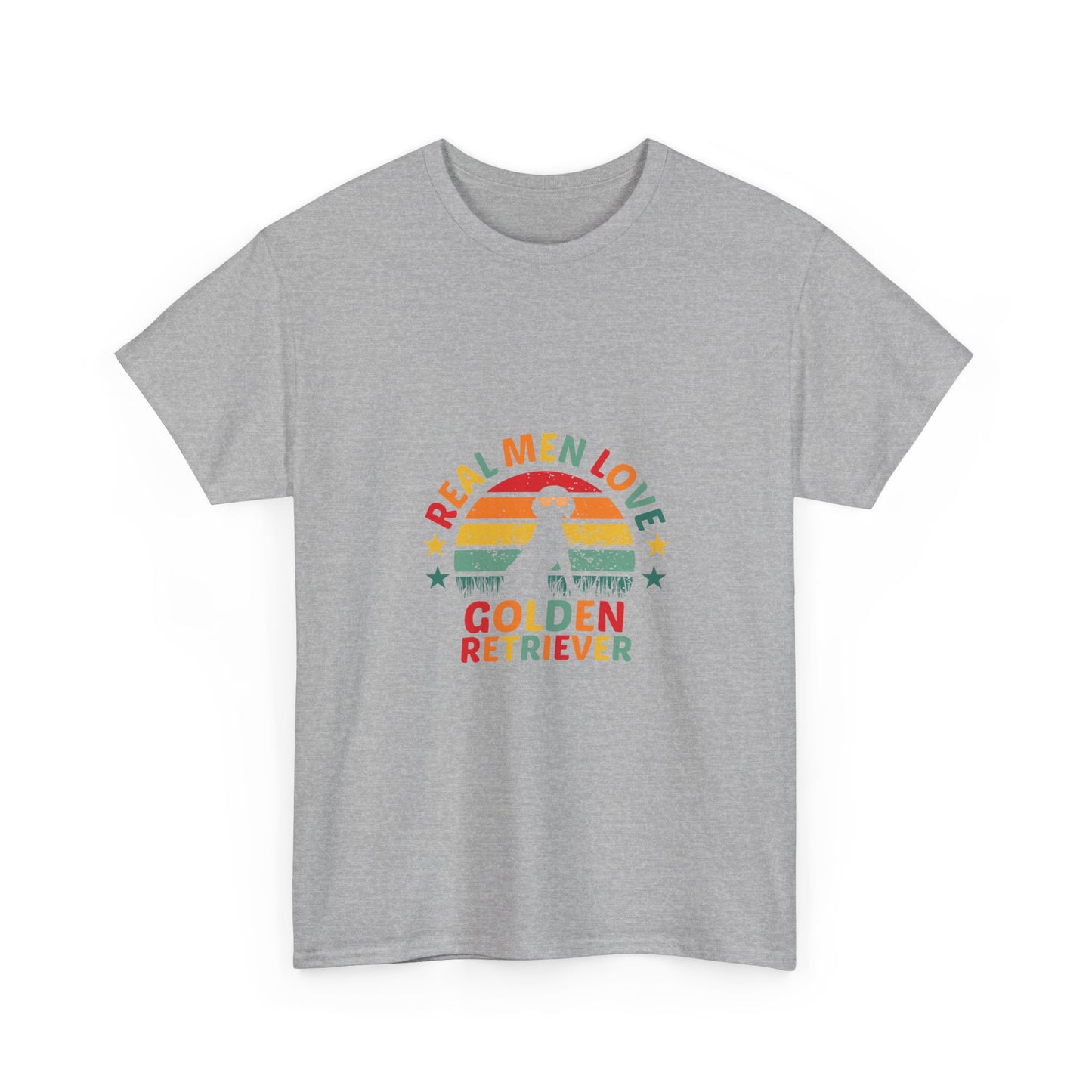 T-Shirt — "Real Men Love Golden Retriever" Retro Dog Tee