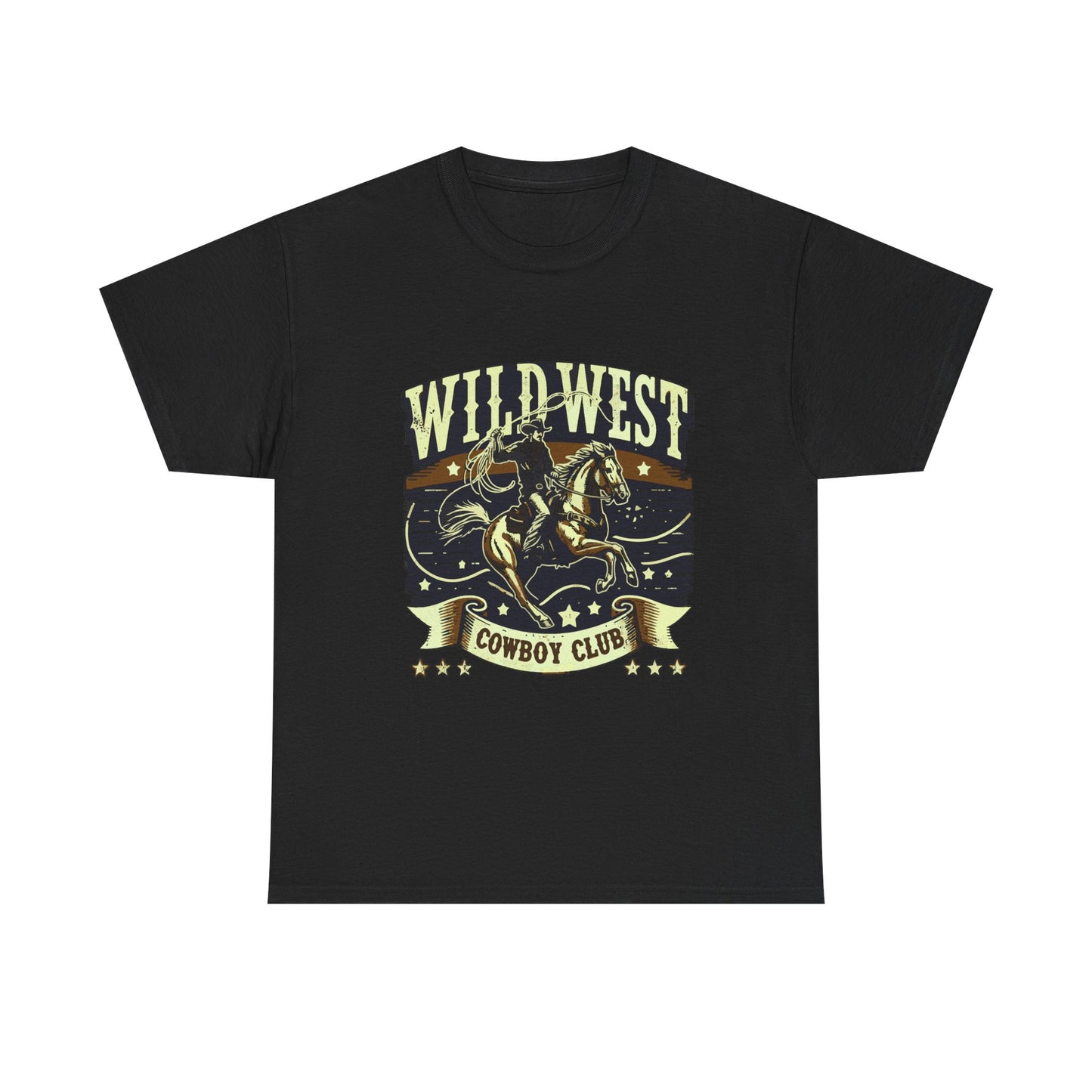Wild West Cowboy Club T‑Shirt — Vintage Rodeo Western Graphic Tee
