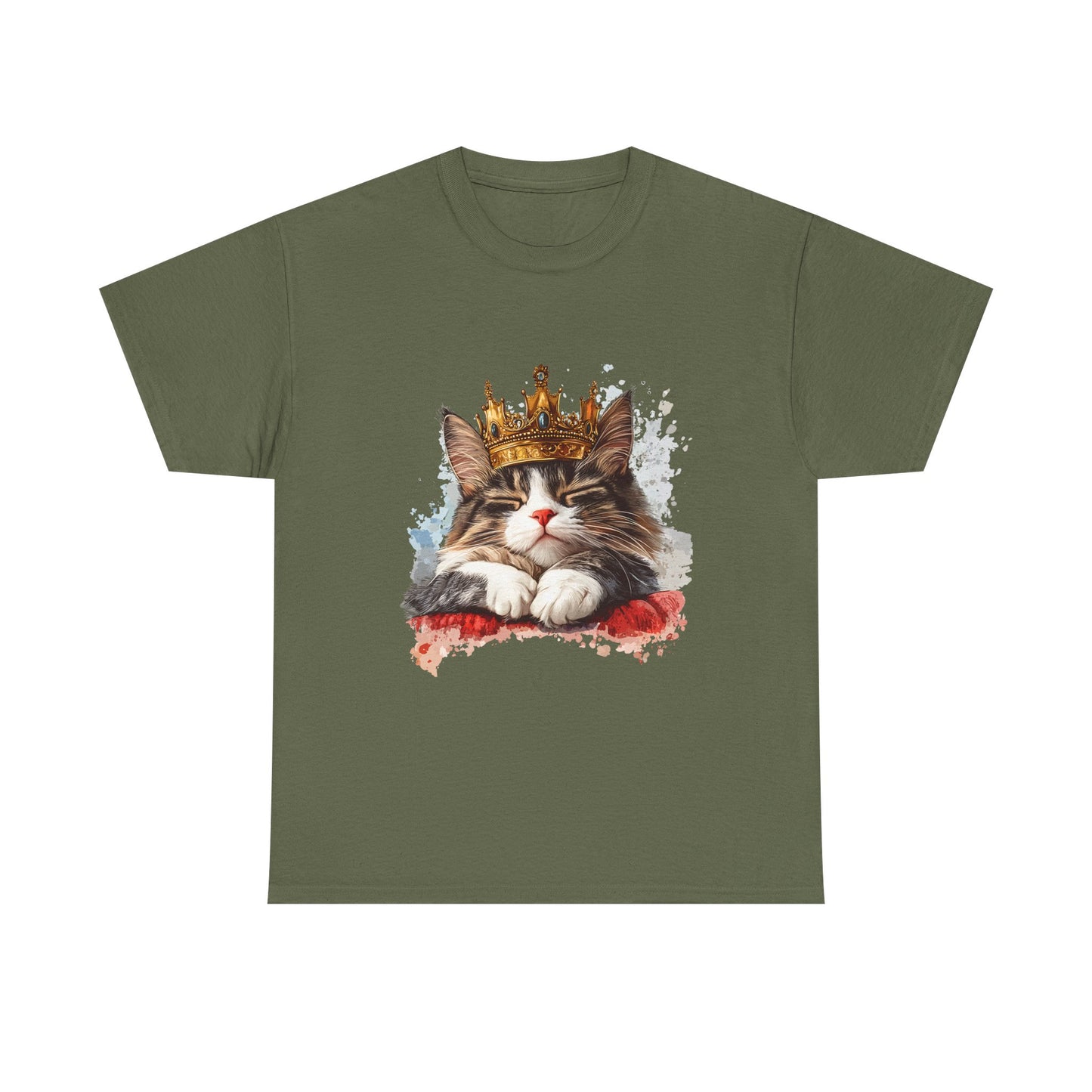 Cat King T-Shirt — Regal Crowned Cat Graphic Tee