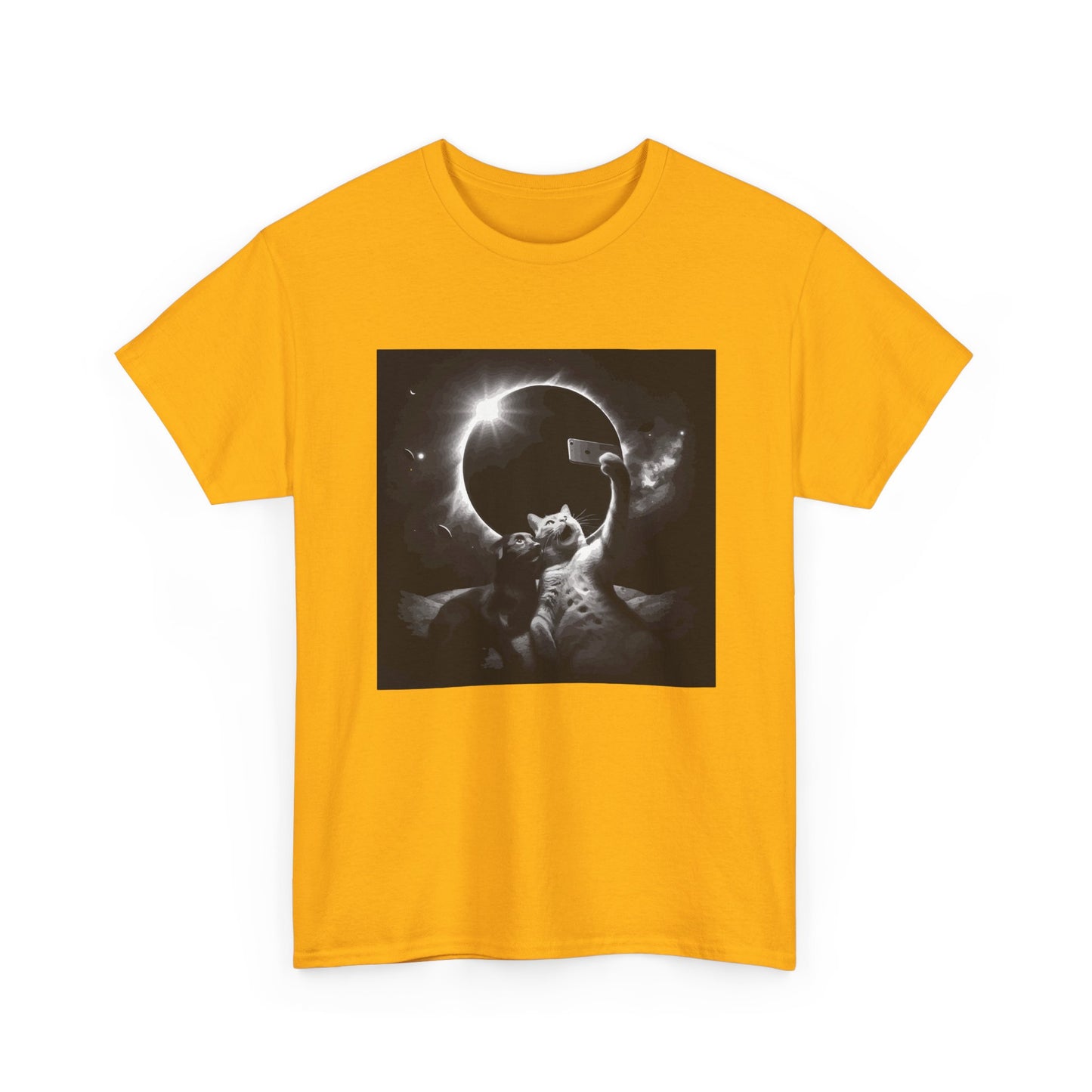 Dog and Cat Selfie Solar eclipse T-Shirt