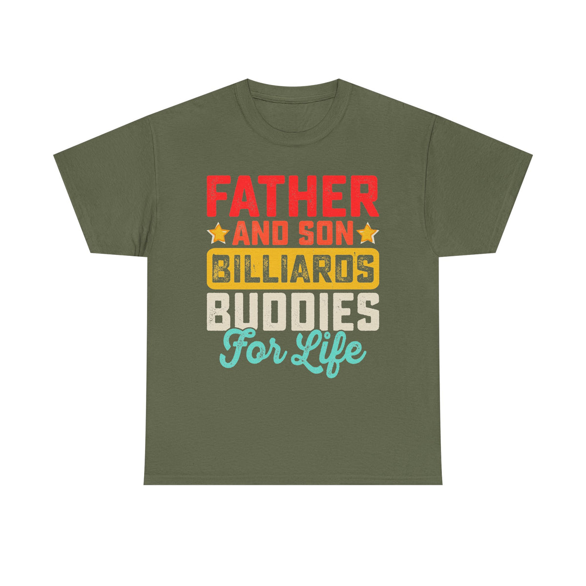 Billiards Buddies Father and Son Tee — "Father and Son Billiards Buddies for Life" Shirt