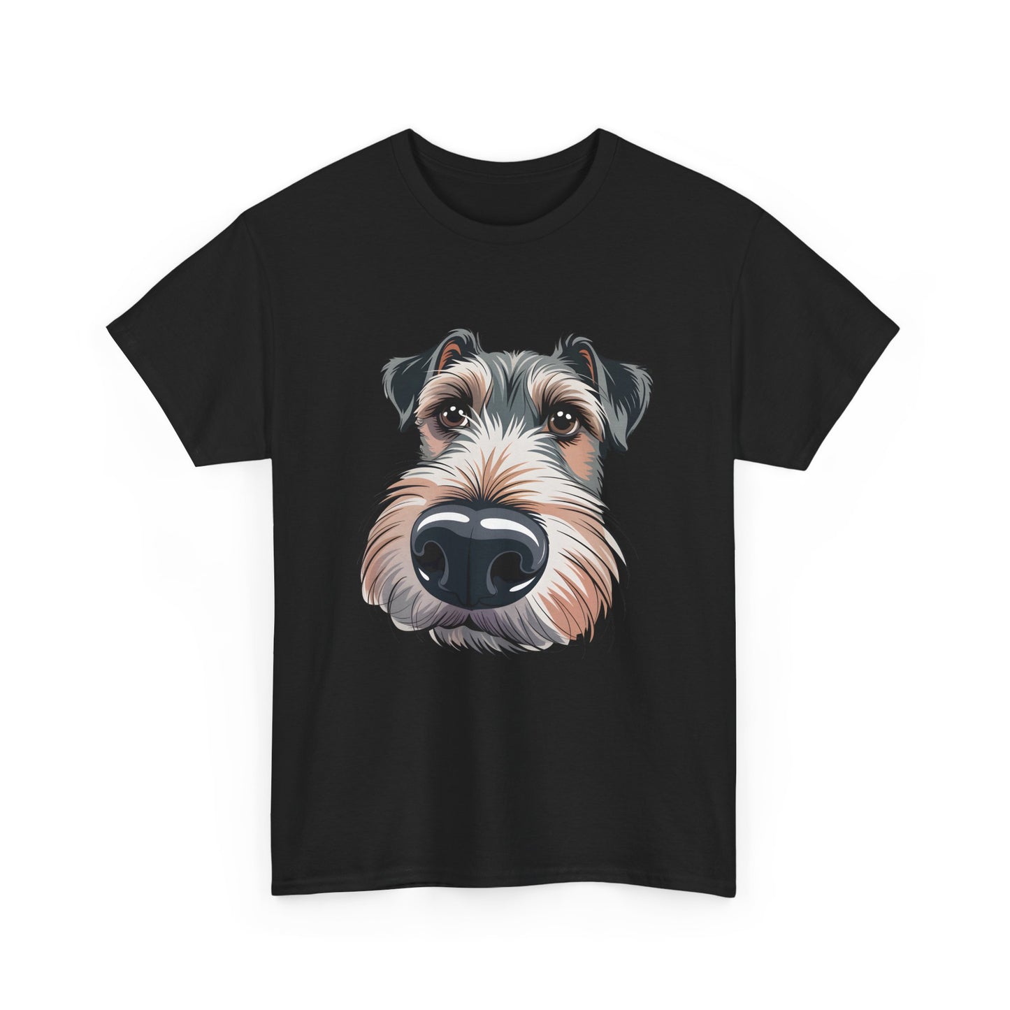 Schnauzer Nose Close-Up T-Shirt — Funny Dog Face Tee for Pet Lovers