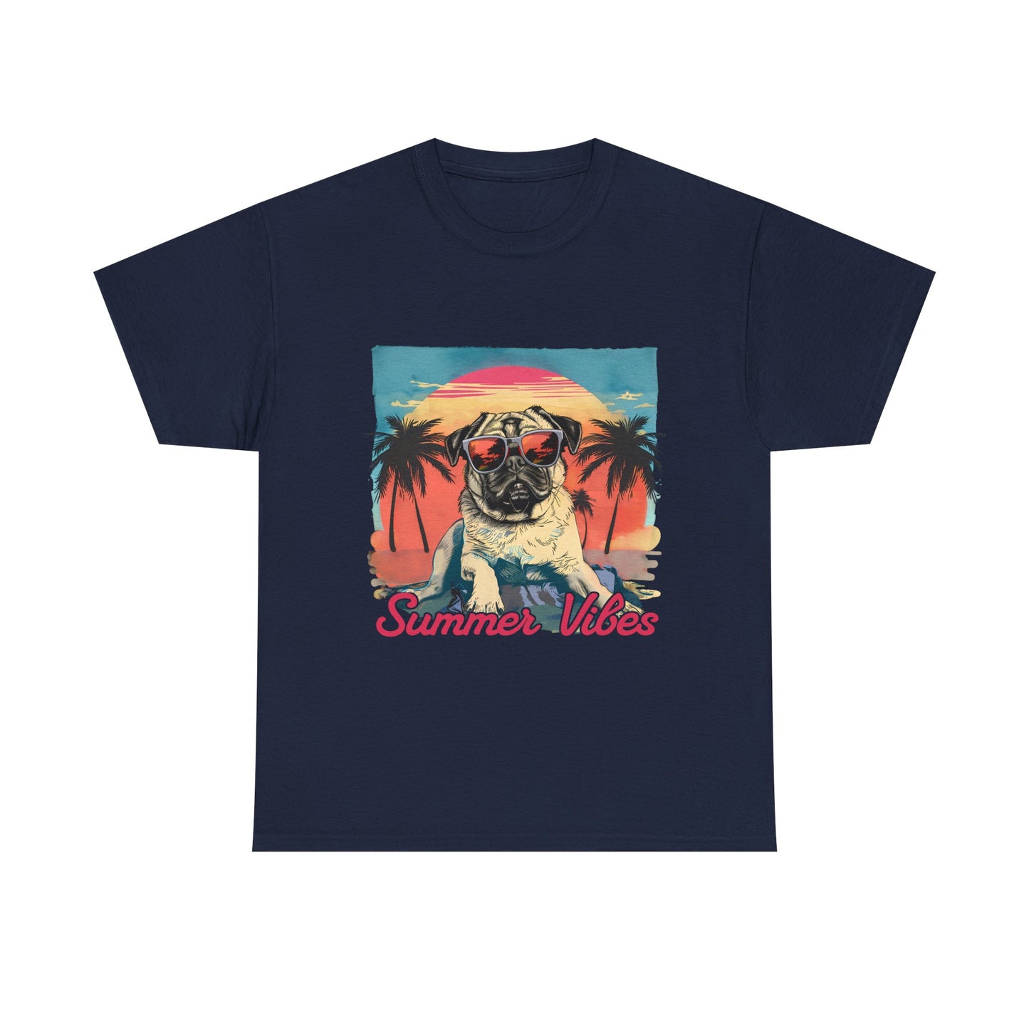Summer Vibes Pug T-Shirt