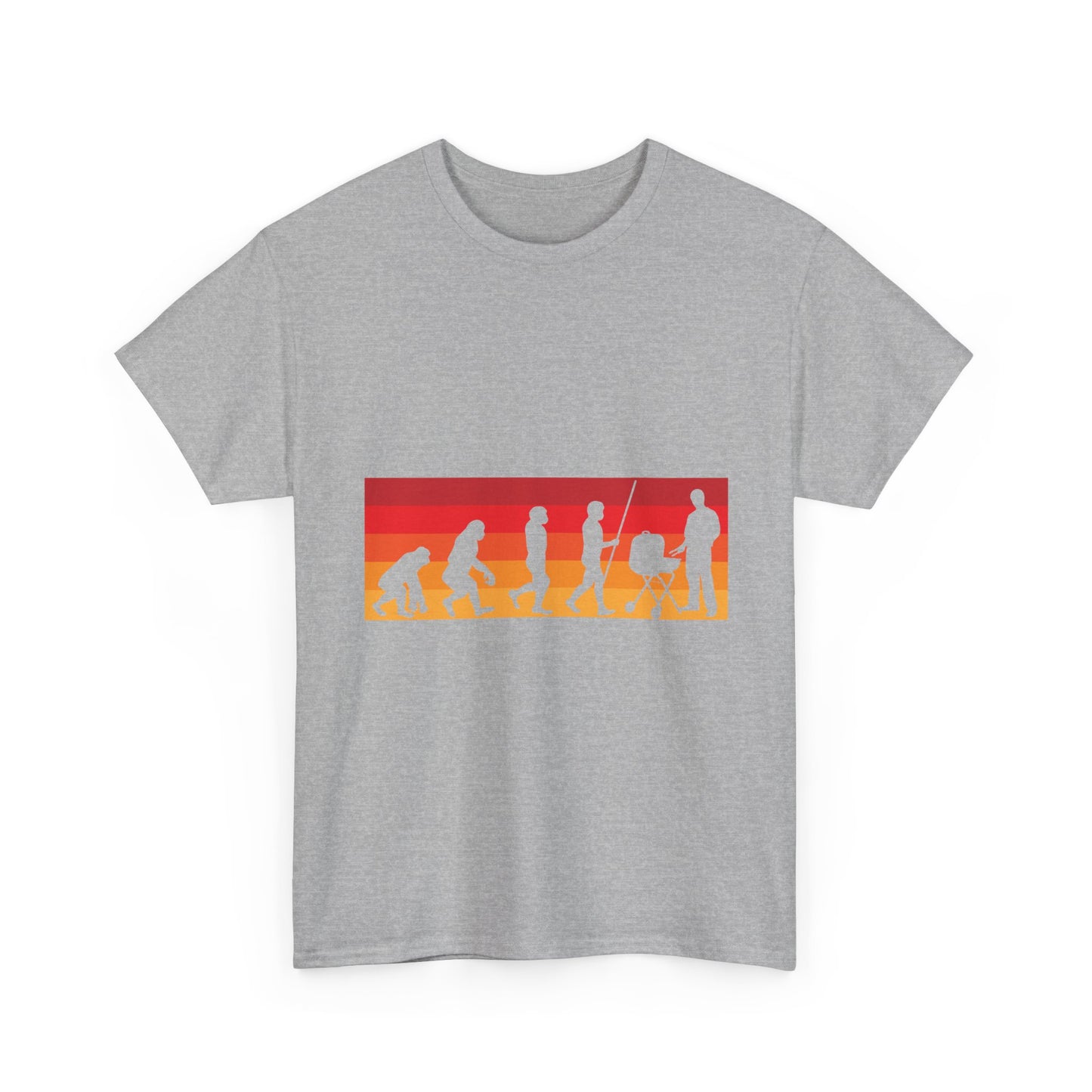 Evolution of Parenthood T-Shirt — Retro Sunset Dad to Parent Silhouette Tee