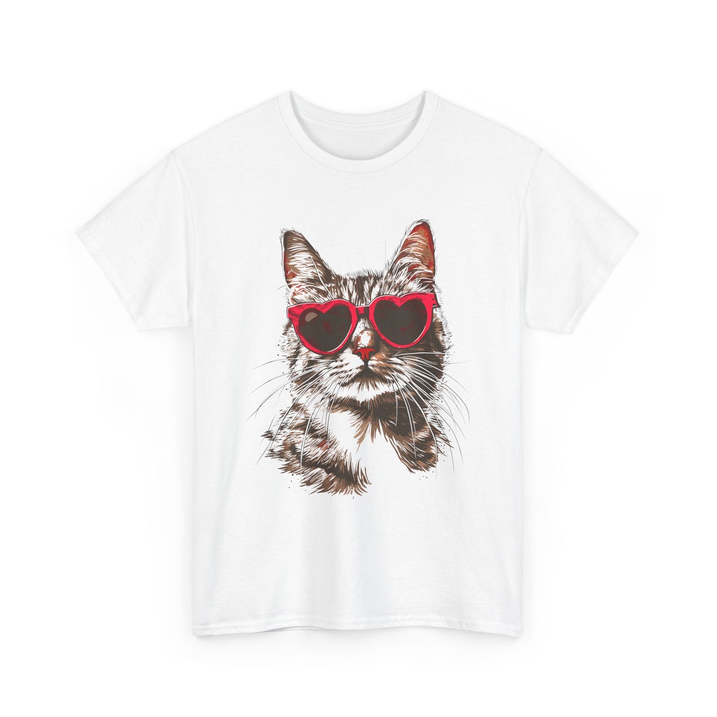 Cat with Heart Sunglasses T-Shirt