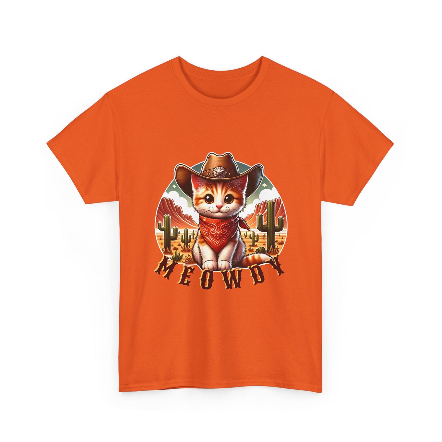 Cat Cowboy Tee — "Meowdy" Western Kitten Graphic T-Shirt