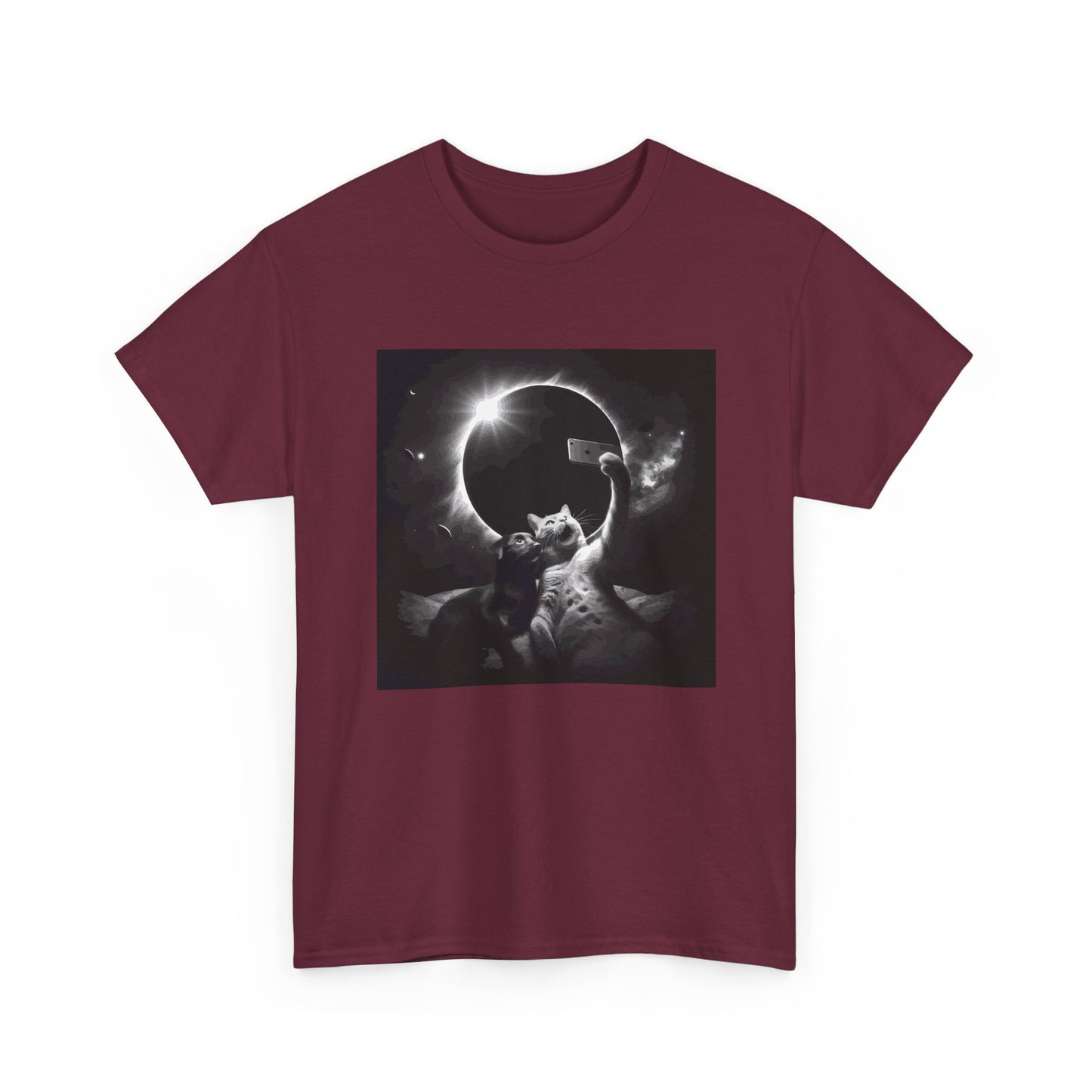 Dog and Cat Selfie Solar eclipse T-Shirt