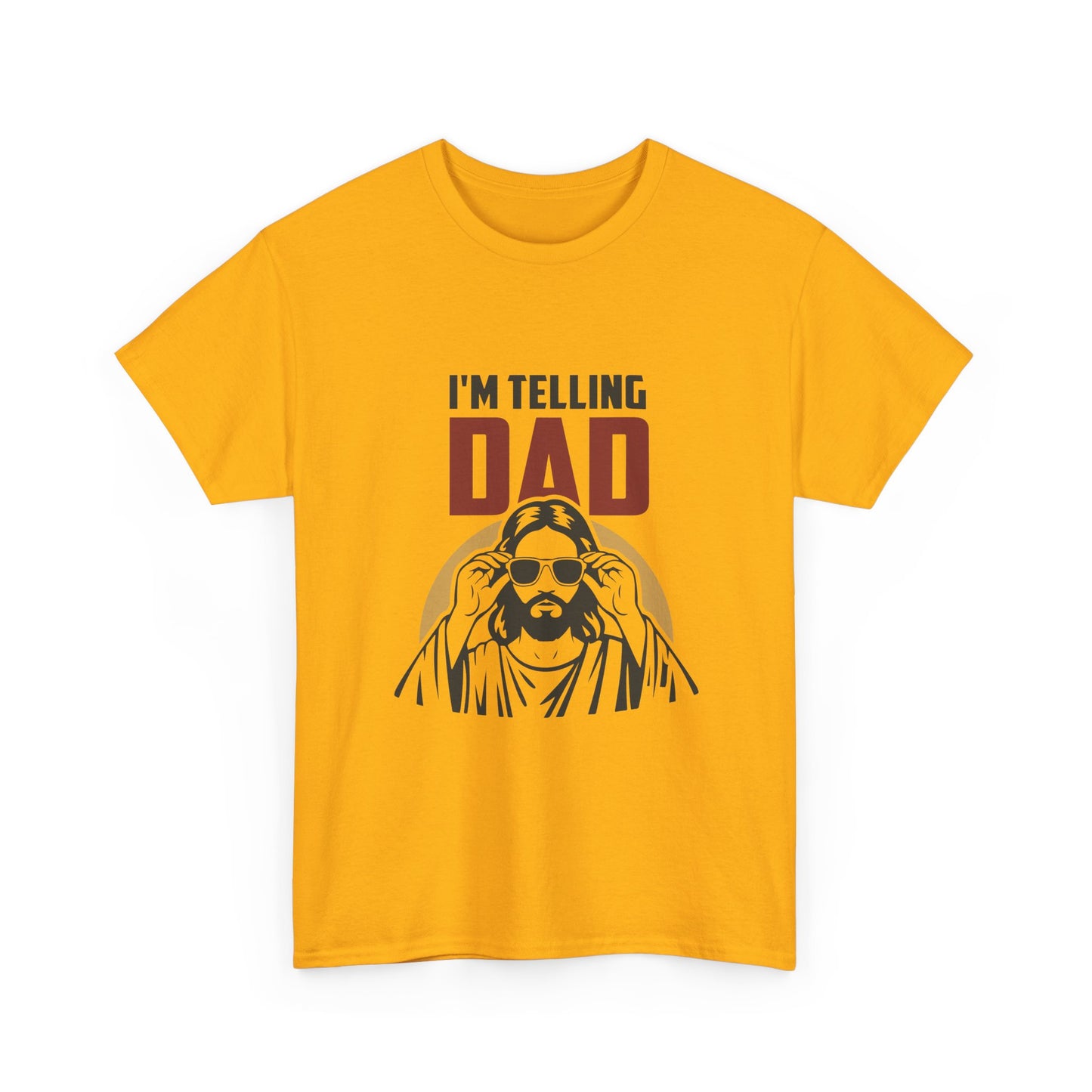 I'm Telling Dad T‑Shirt — Funny Retro Jesus Graphic Tee for Fathers Day & Family Gifts