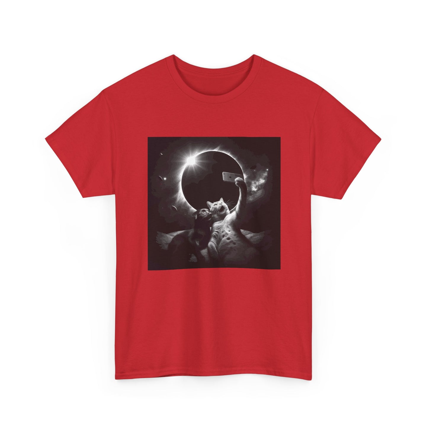 Dog and Cat Selfie Solar eclipse T-Shirt
