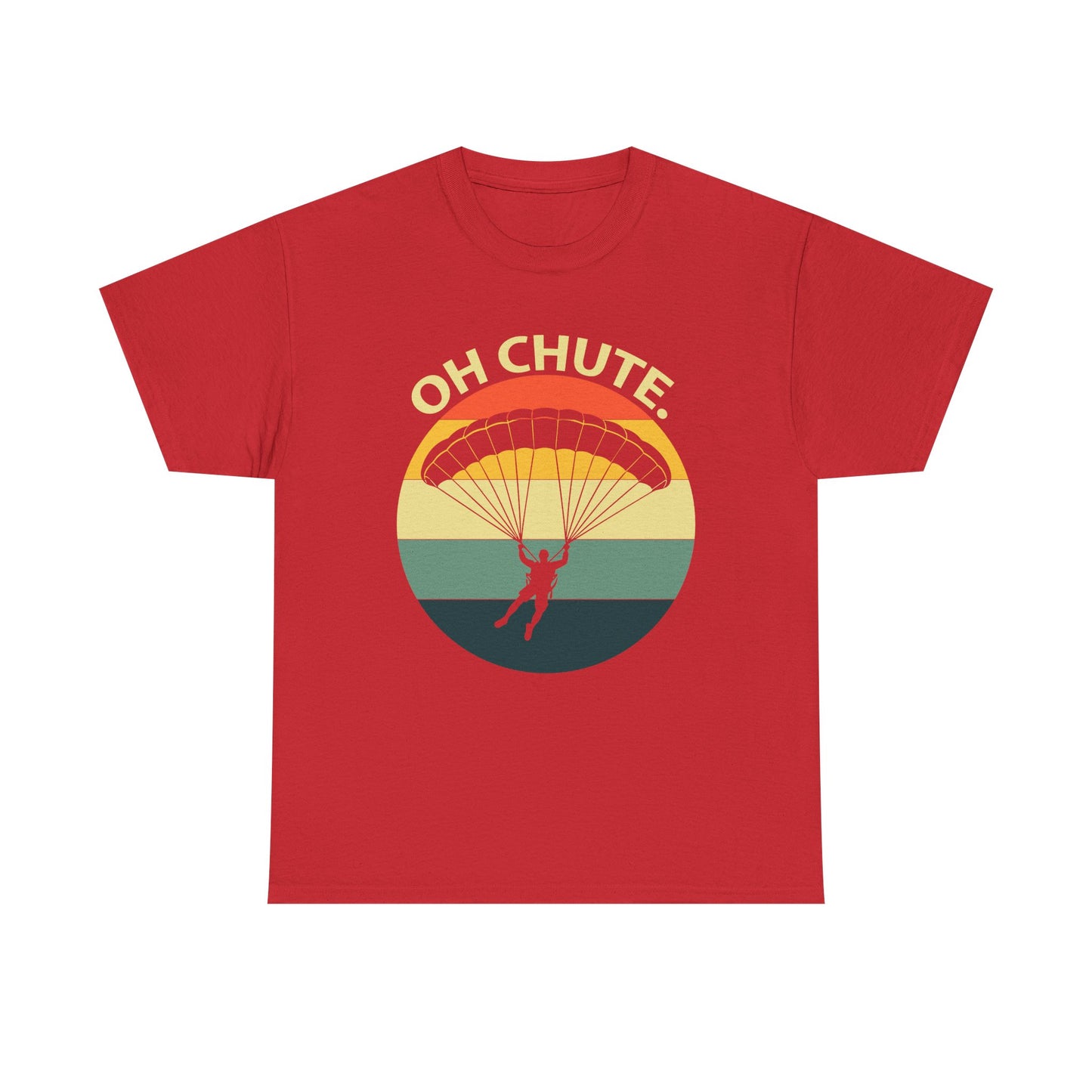 Parachute Retro Tee — "Oh Chute" Skydiving Graphic T-Shirt