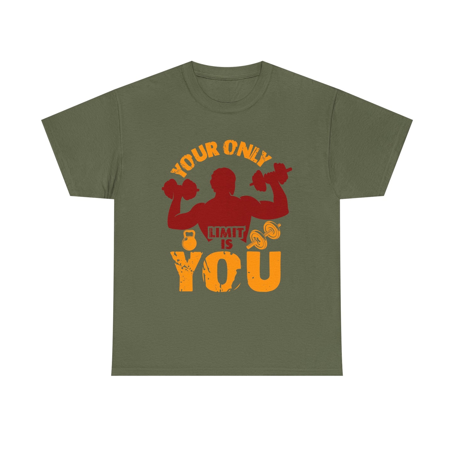 Motivational Fitness Tee — "Your Only Limit Is You" Workout T-Shirt