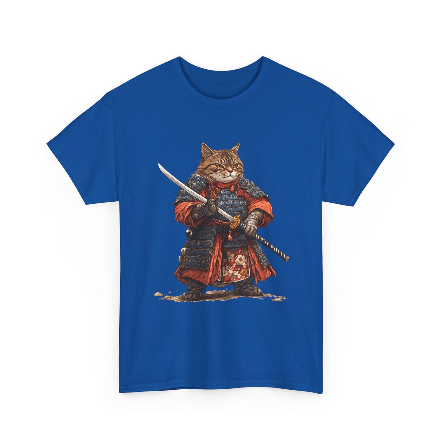 Samurai Cat T-Shirt – Warrior Tabby Graphic Tee