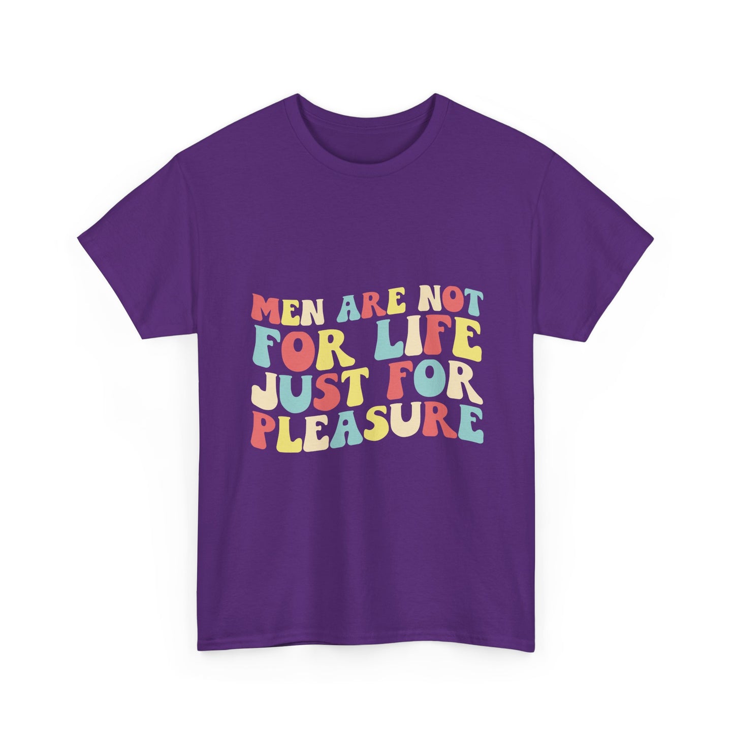 T-Shirt — "Men Are Not For Life Just For Pleasure" Retro Colorblock Graphic Tee
