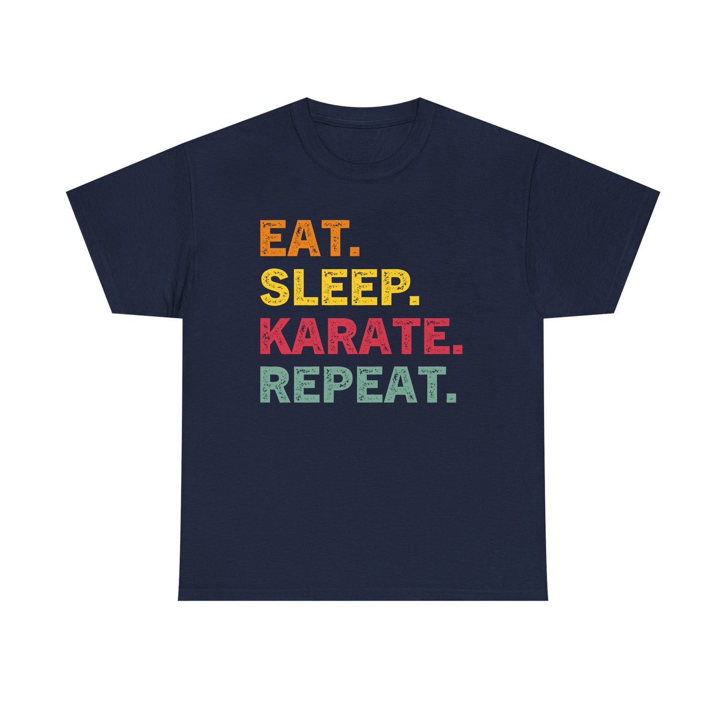 Karate T-Shirt - Eat. Sleep. Karate. Repeat. Retro Martial Arts Tee
