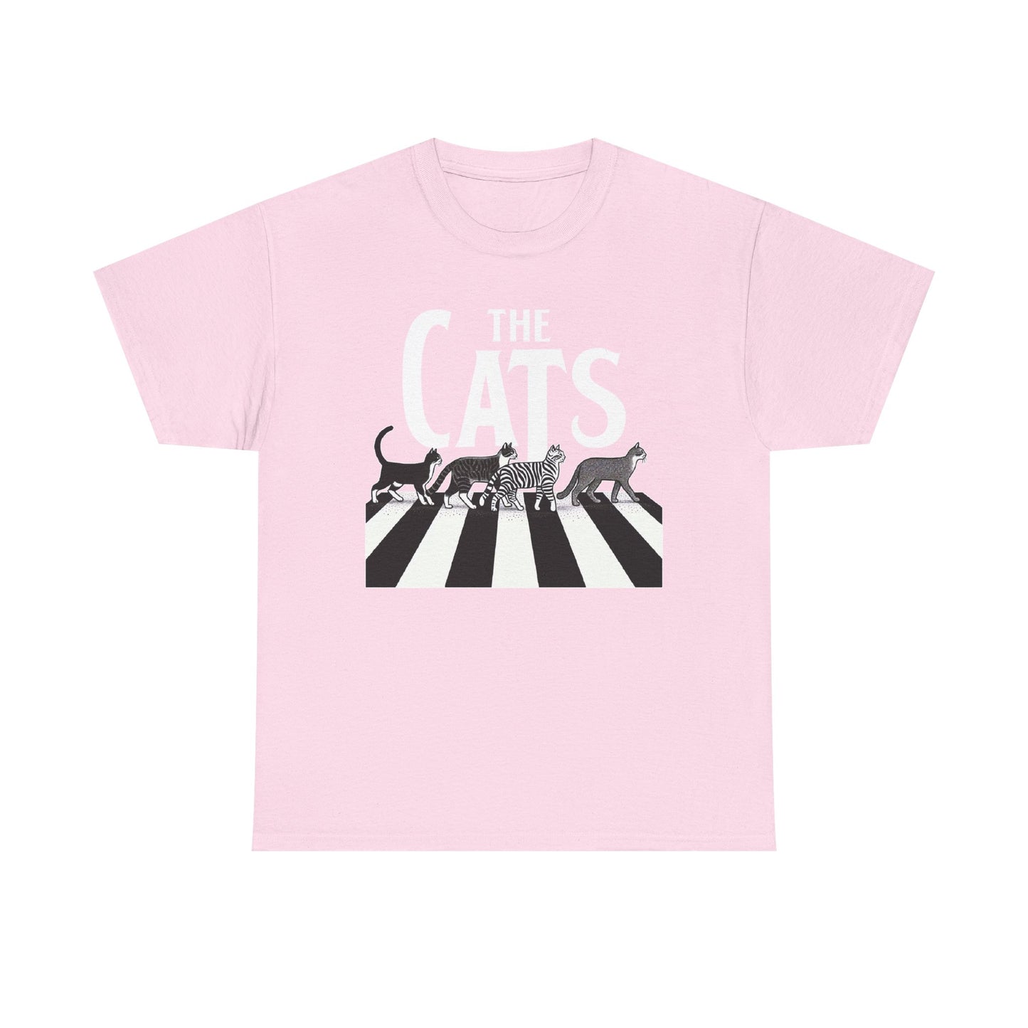 Cats Crossing T‑Shirt — Retro Black & White Cat Walk Graphic Tee