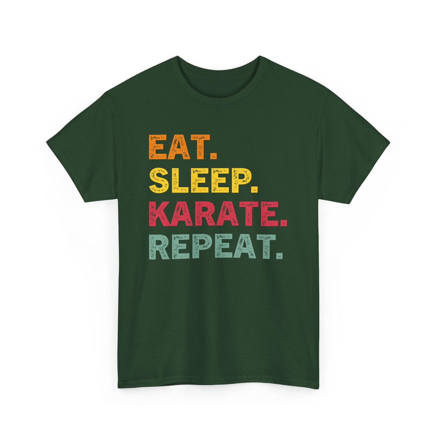Karate T-Shirt - Eat. Sleep. Karate. Repeat. Retro Martial Arts Tee