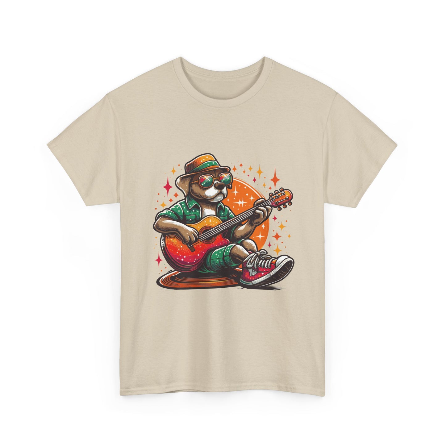 Dog Playing Guitar T‑Shirt — Retro Chill Music Tee for Guitar Lovers