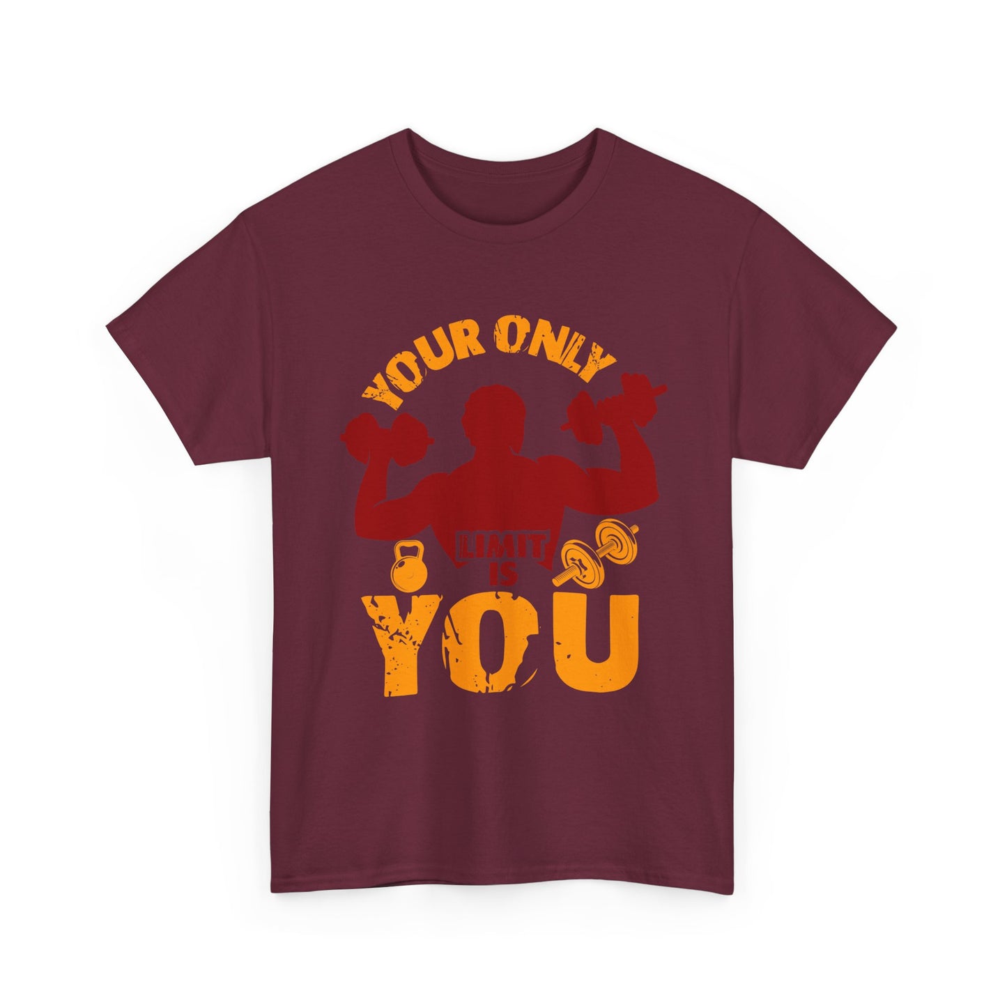 Motivational Fitness Tee — "Your Only Limit Is You" Workout T-Shirt