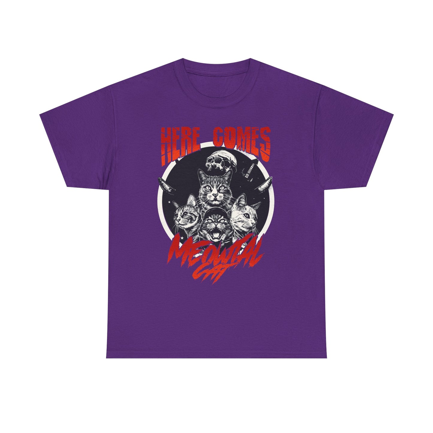 Here Comes Meowtal Cat Band T-Shirt