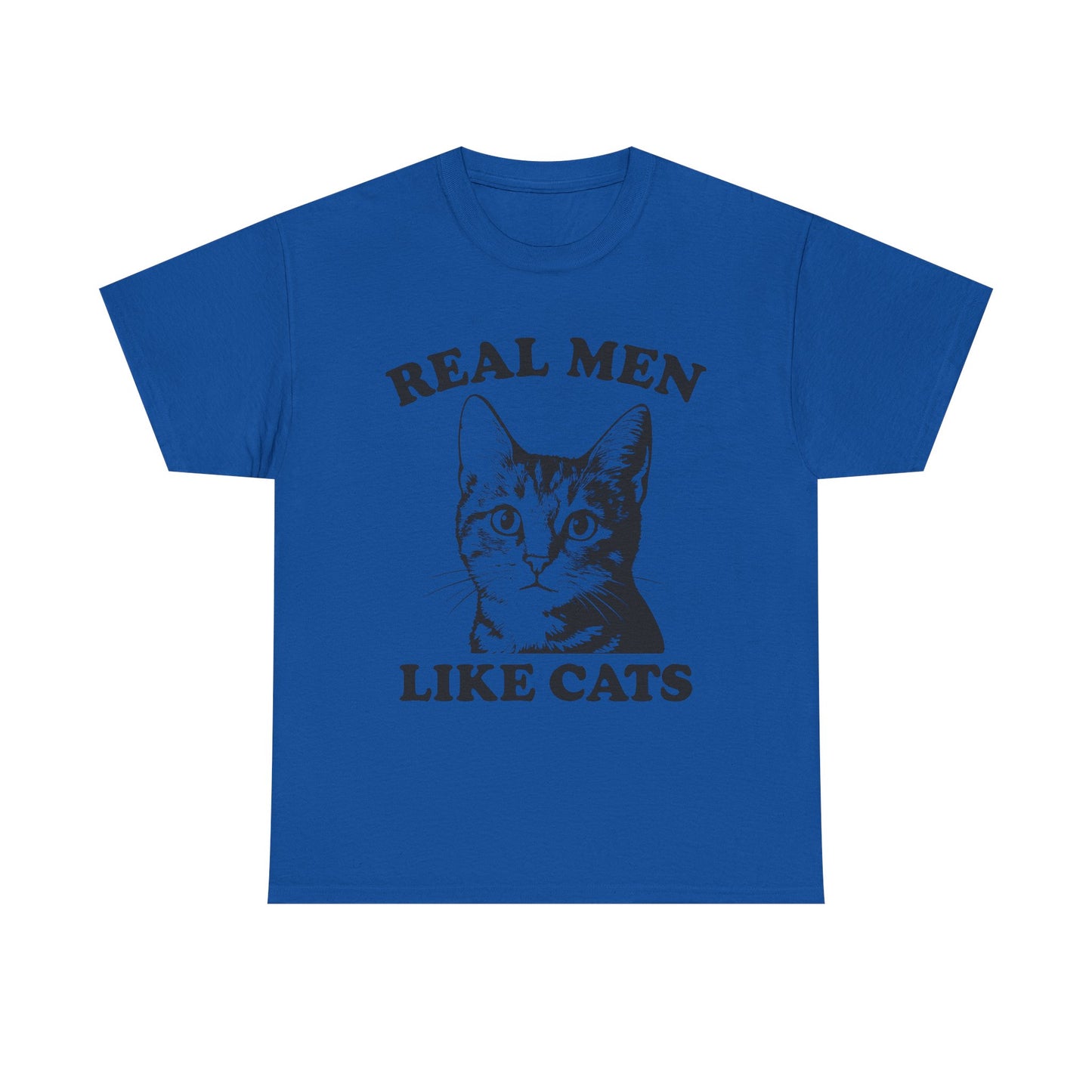 Real Men Like Cats T-Shirt — Vintage Cat Lover Tee