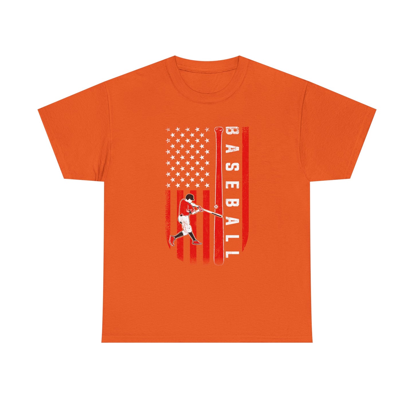 Baseball American Flag T-Shirt — Patriotic Batter Graphic Tee