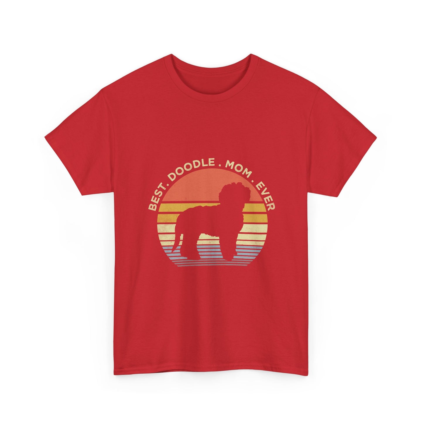 Goldendoodle Mom T-Shirt — "Best Doodle Mom Ever" Vintage Sunset Tee