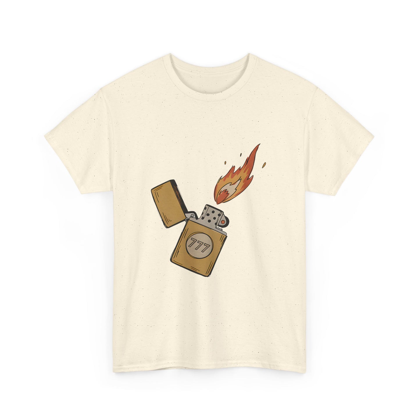 Lighter Flame Graphic Tee — Retro Zippo Illustration T-Shirt