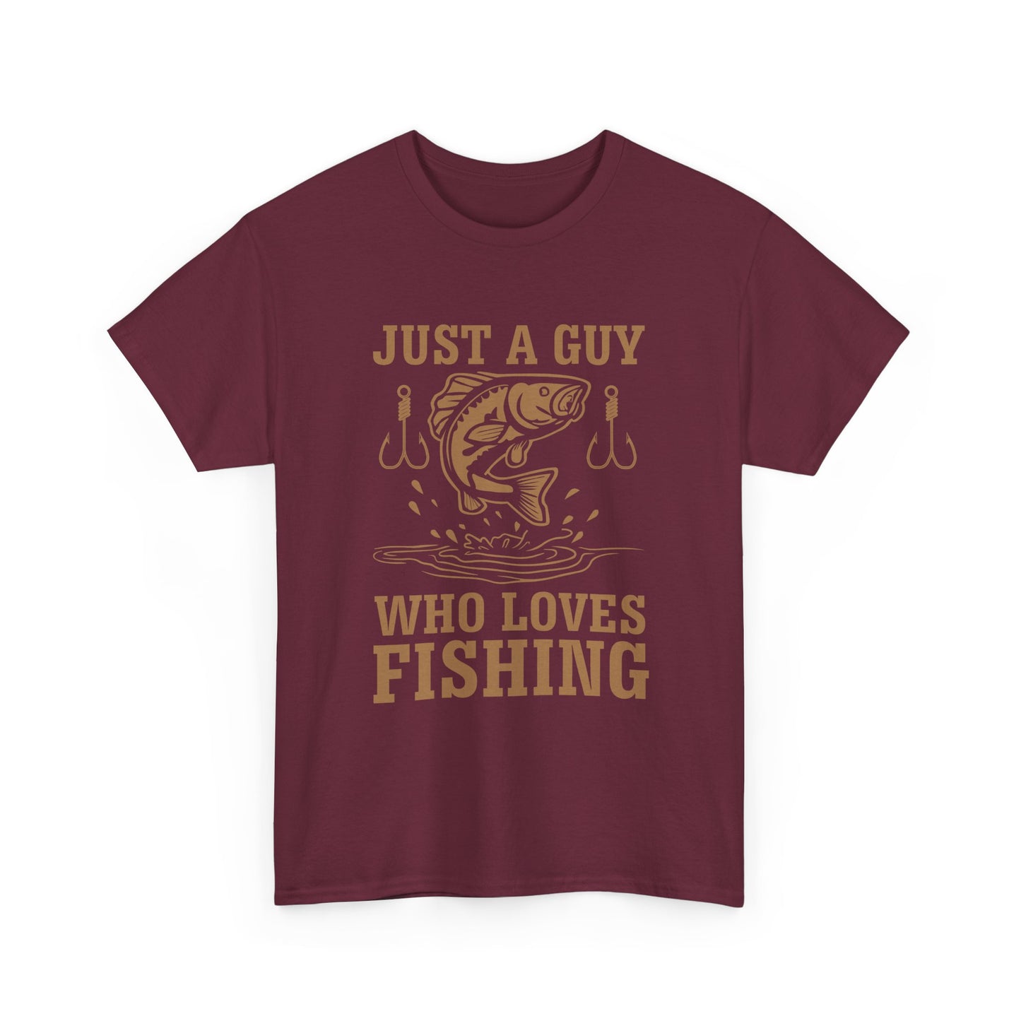 Fishing T-Shirt — "Just a Guy Who Loves Fishing" Graphic Tee