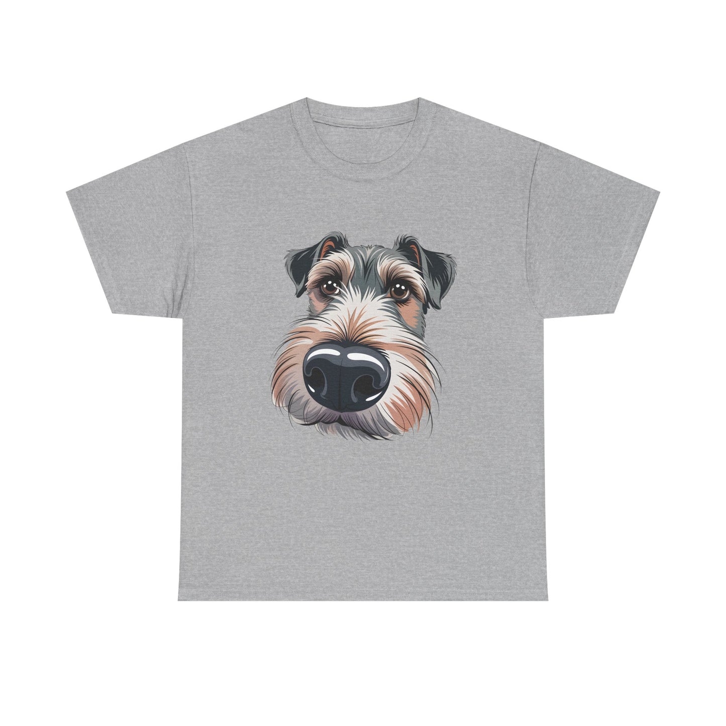 Schnauzer Nose Close-Up T-Shirt — Funny Dog Face Tee for Pet Lovers