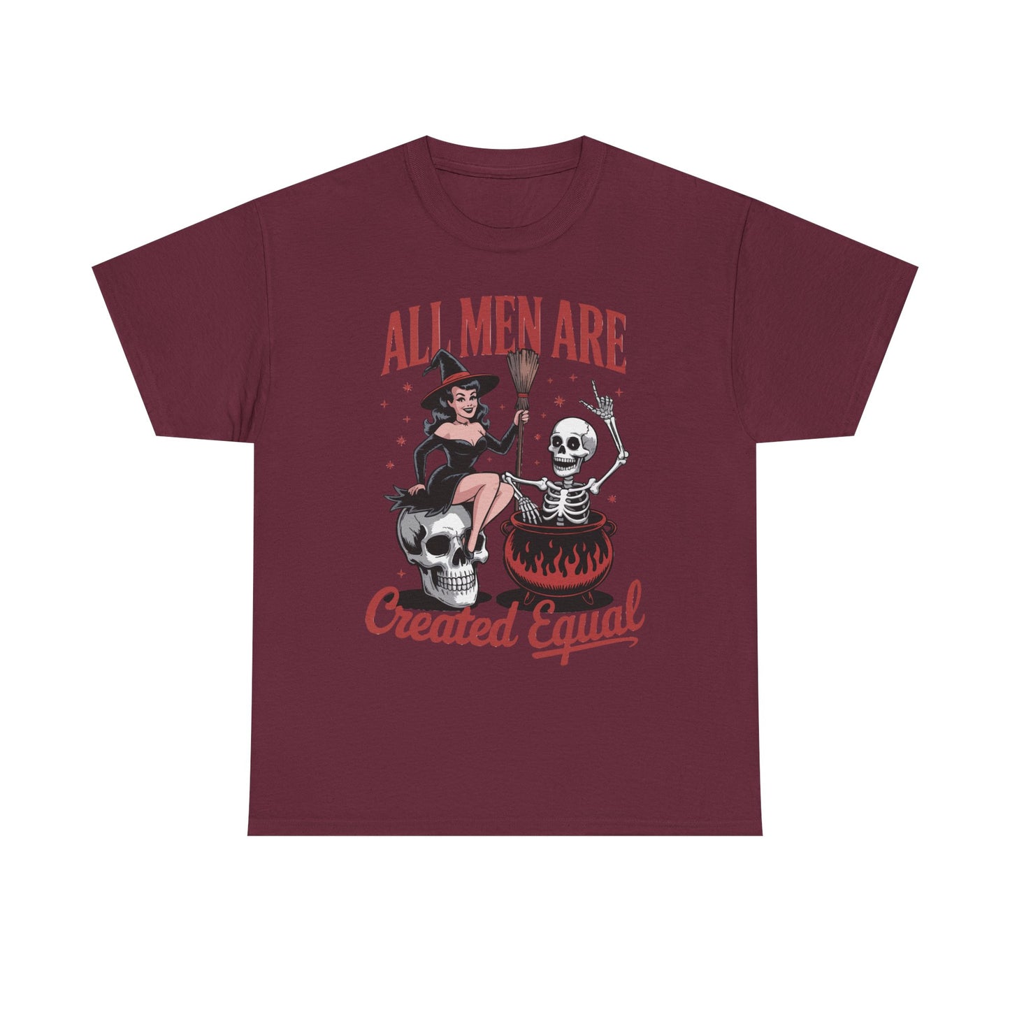 Witch & Skeleton 'All Men Are Created Equal' Tee