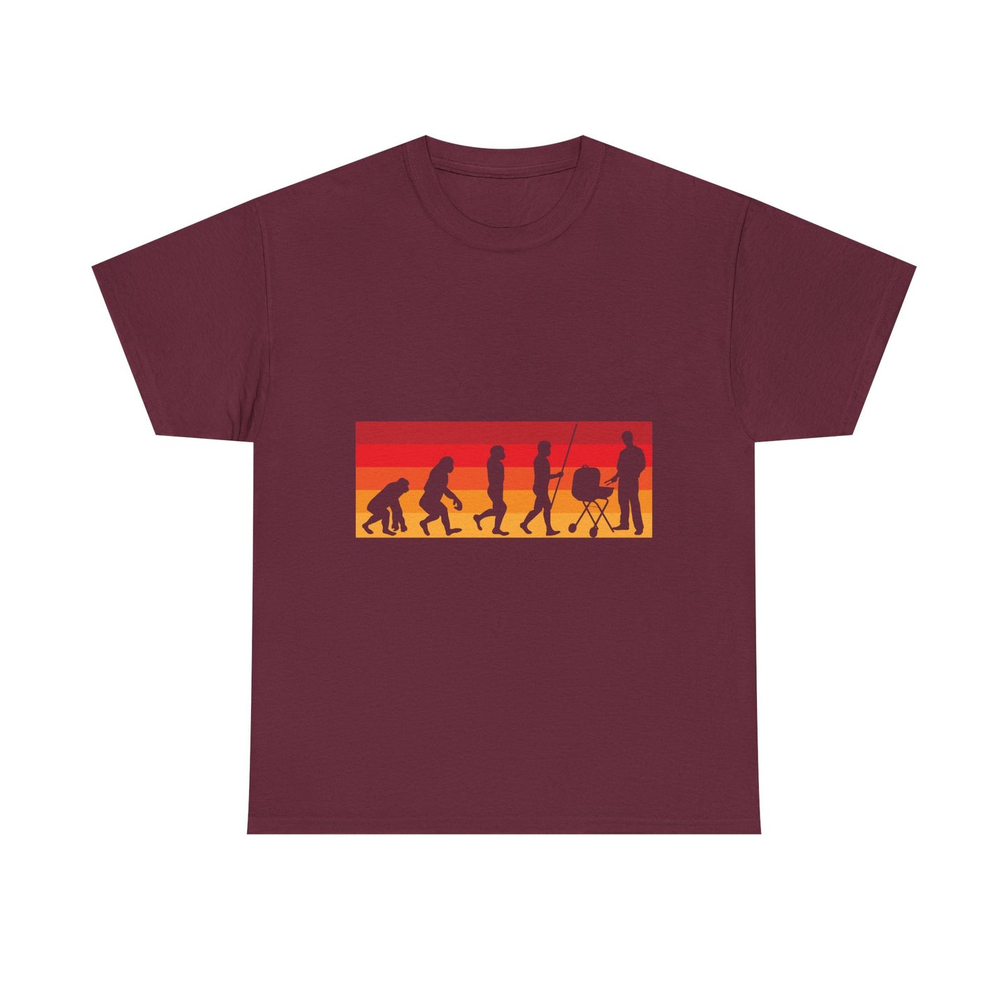 Evolution of Parenthood T-Shirt — Retro Sunset Dad to Parent Silhouette Tee