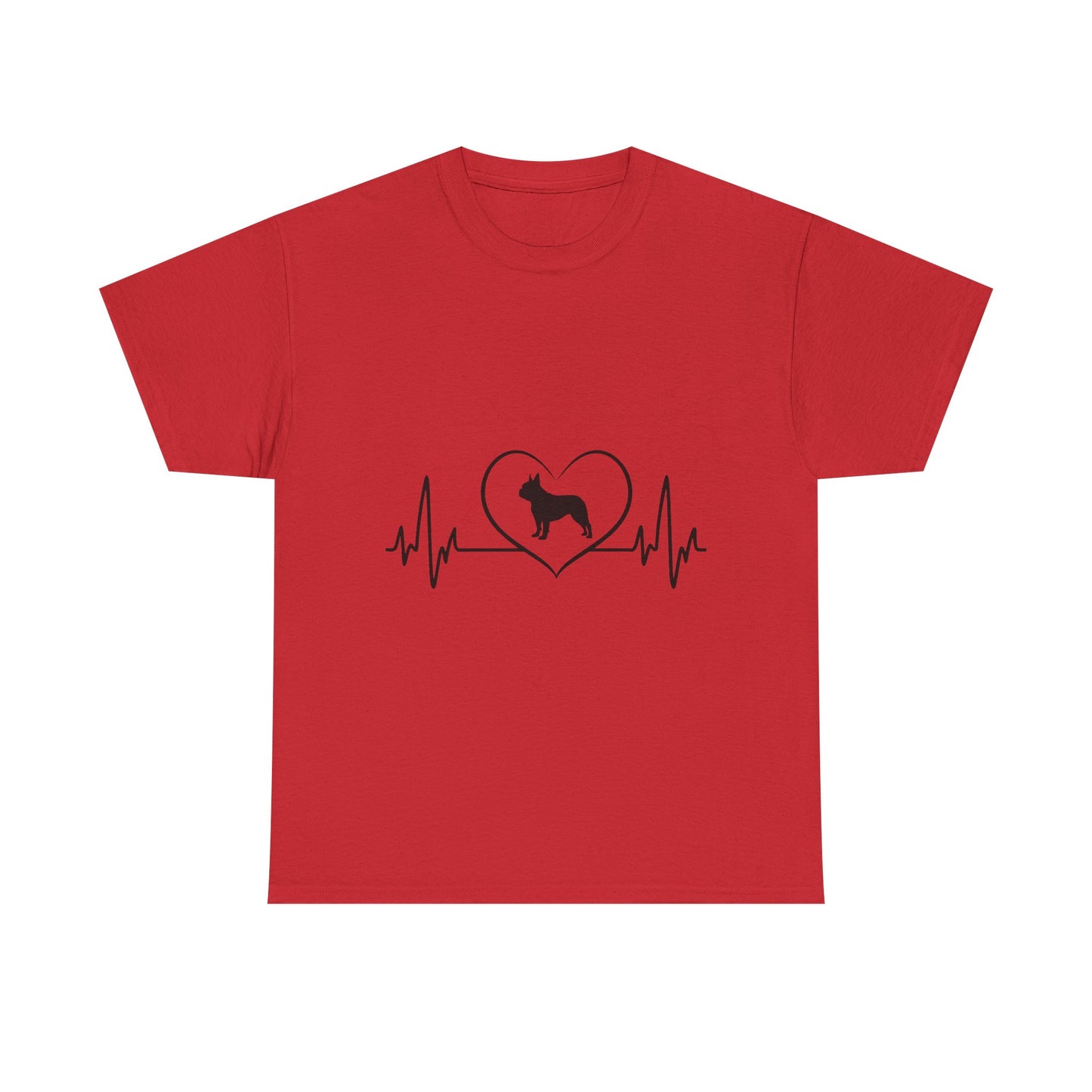 Dog Lover Tee — Heartbeat Paw Print Graphic Shirt