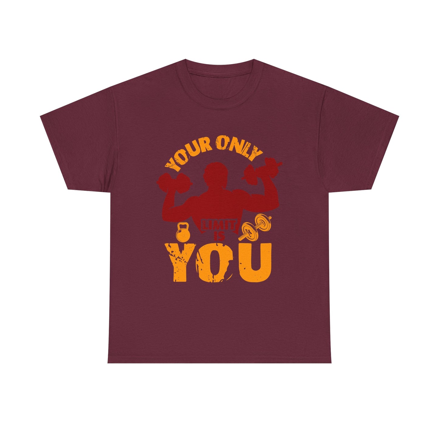 Motivational Fitness Tee — "Your Only Limit Is You" Workout T-Shirt