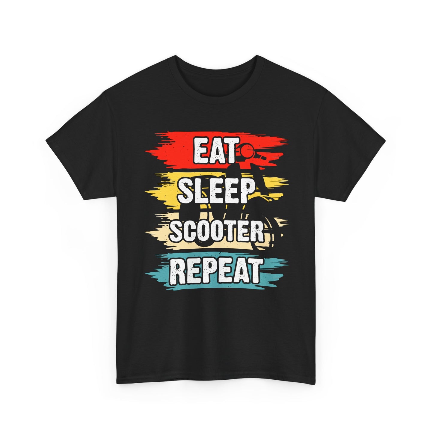 Eat Sleep Scooter Repeat T‑Shirt — Retro Scooter Rider Tee
