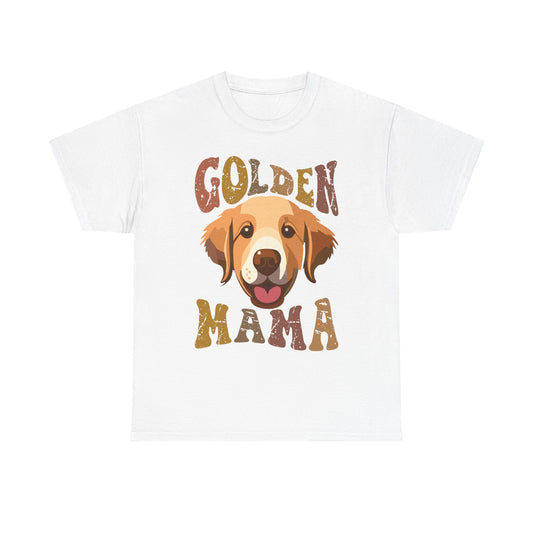 Golden Mama T‑Shirt — Cute Golden Retriever Mom Tee
