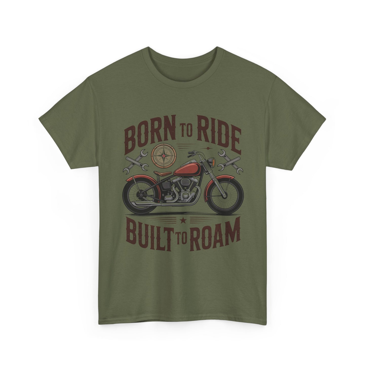 Born to Ride Built to Roam Motorcycle T-Shirt