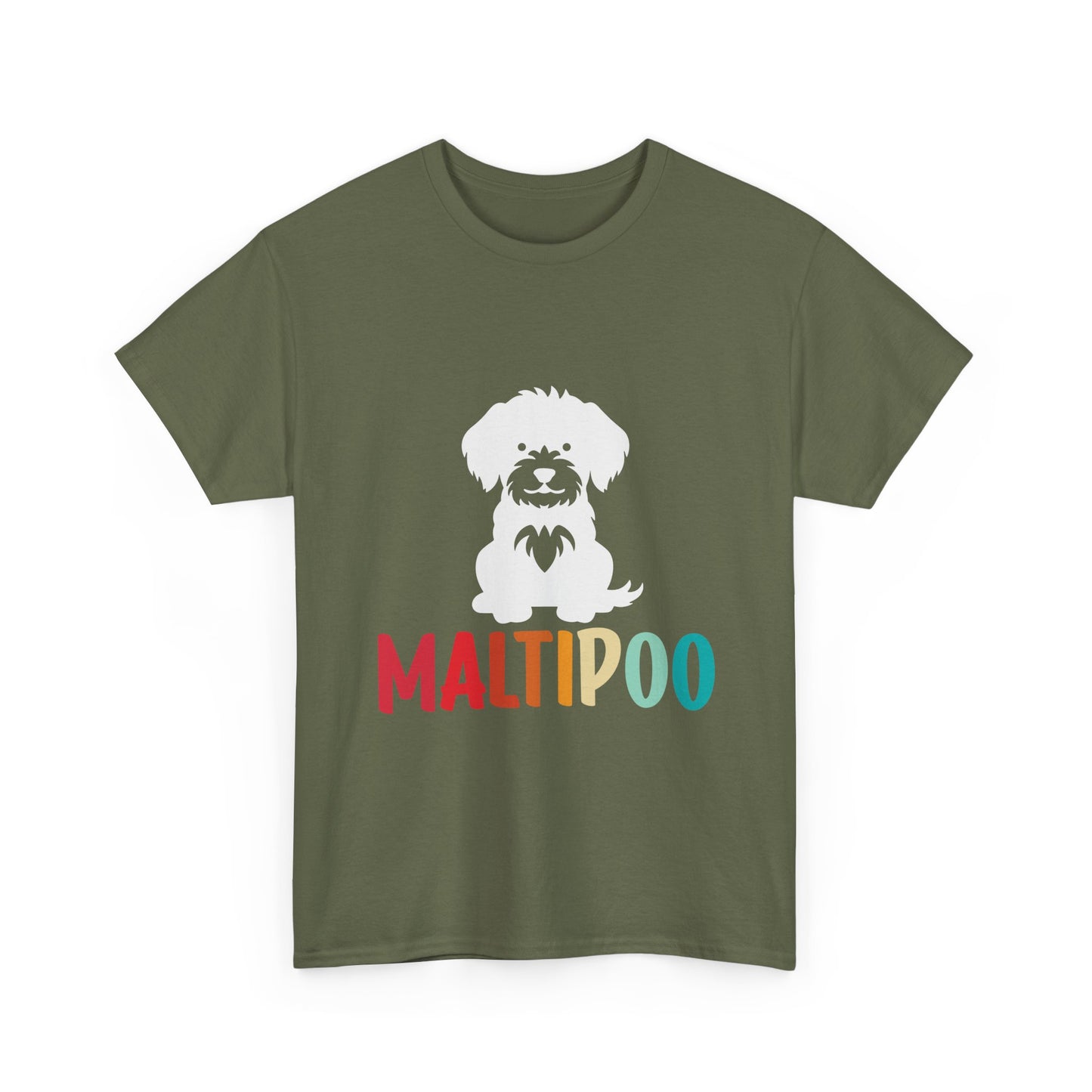 Maltipoo Graphic Tee — Retro Rainbow Dog Lover T‑Shirt