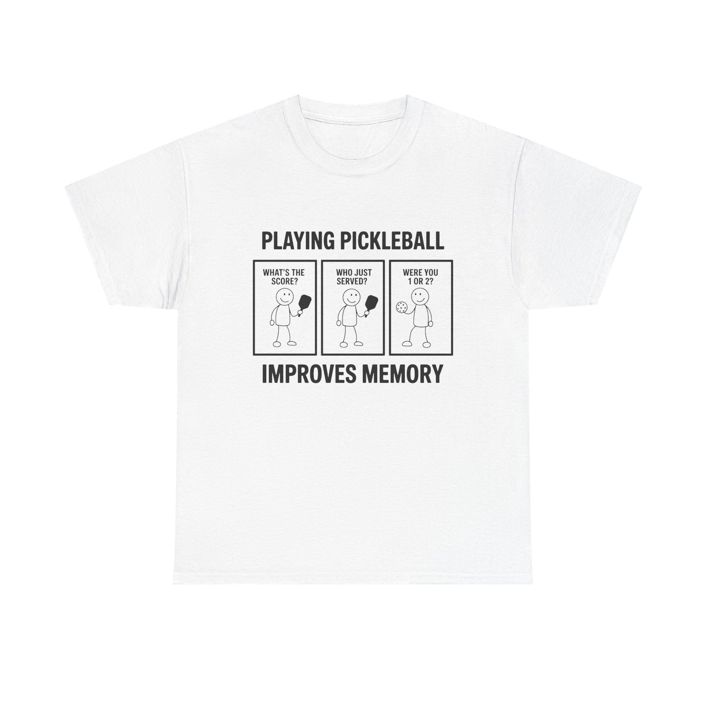 Pickleball Improves Memory Tee – Funny Pickleball Comic T-Shirt for Players