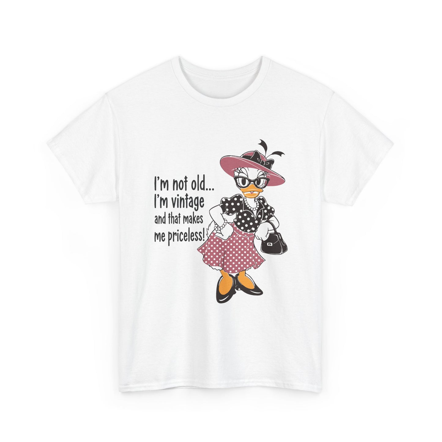Vintage Duck Graphic Tee — "I’m not old... I’m vintage and that makes me priceless!"
