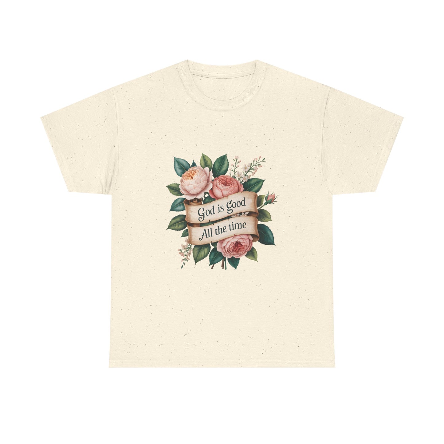 Floral "God is Good All the Time" T‑Shirt