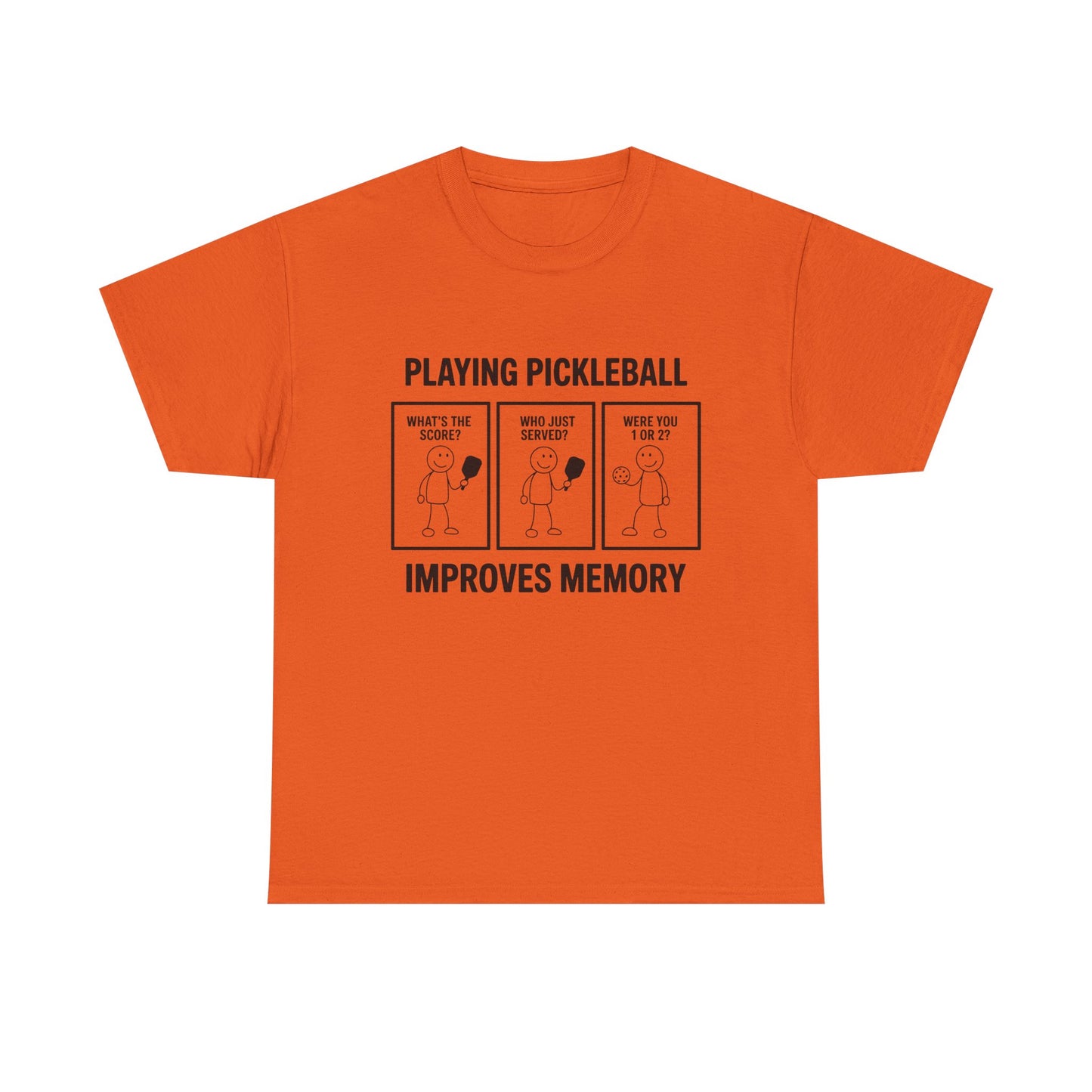 Pickleball Improves Memory Tee – Funny Pickleball Comic T-Shirt for Players