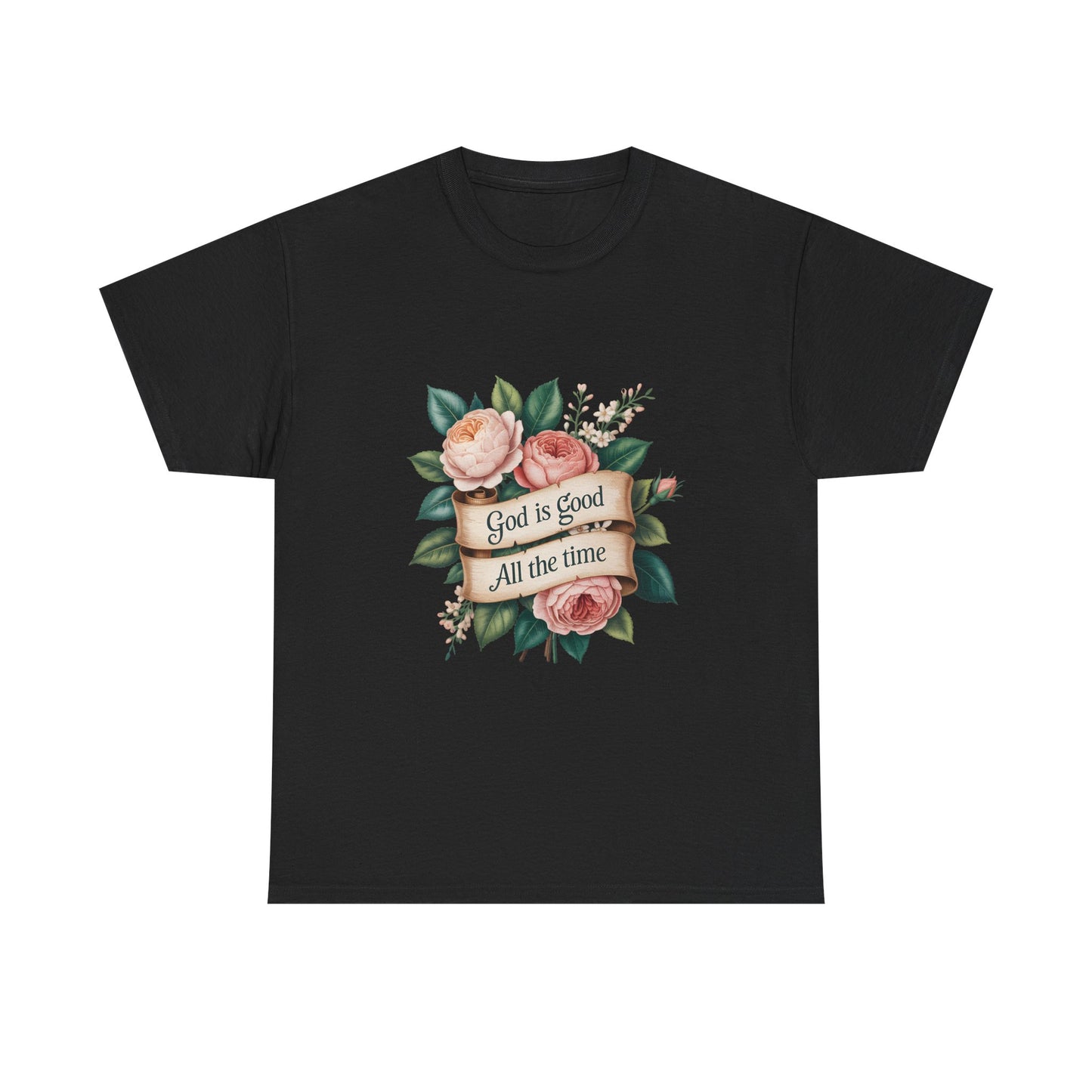 Floral "God is Good All the Time" T‑Shirt