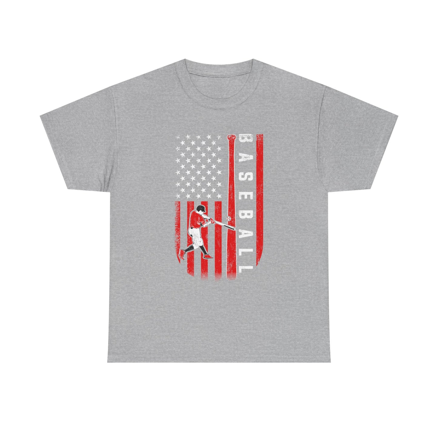 Baseball American Flag T-Shirt — Patriotic Batter Graphic Tee
