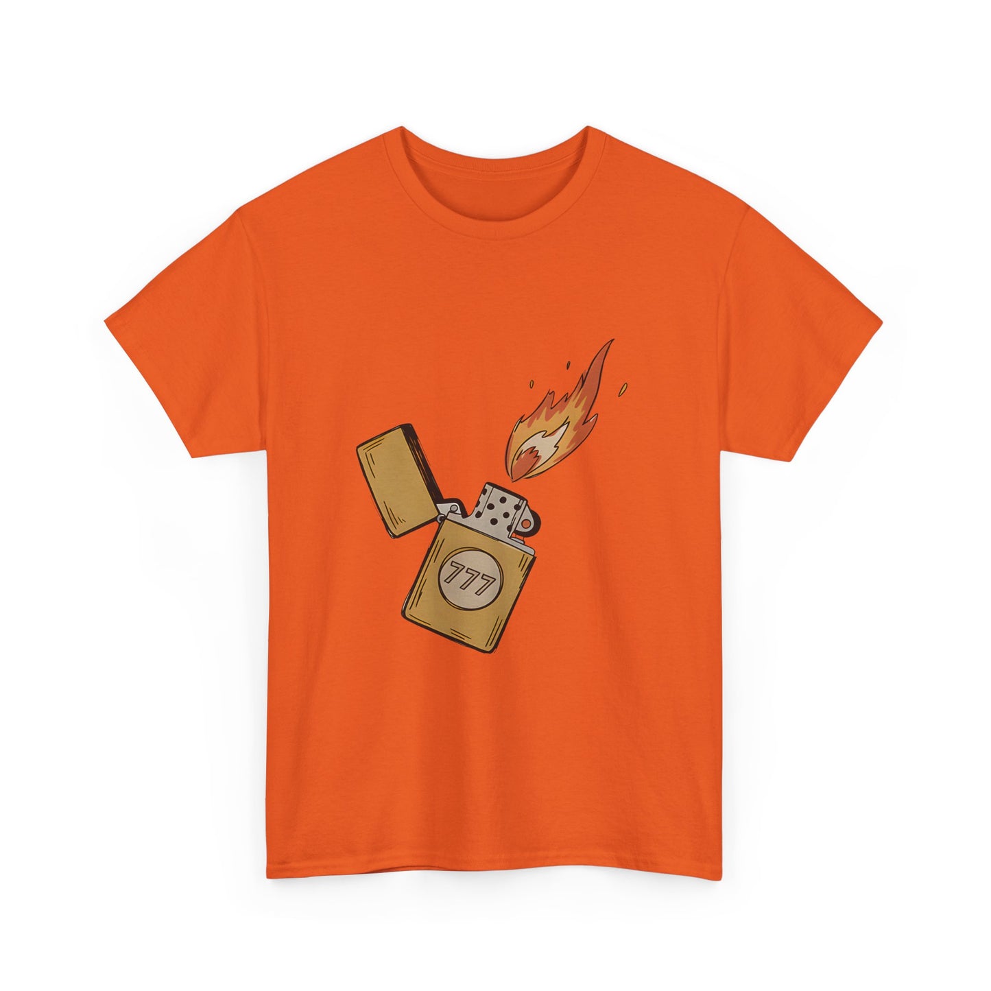 Lighter Flame Graphic Tee — Retro Zippo Illustration T-Shirt
