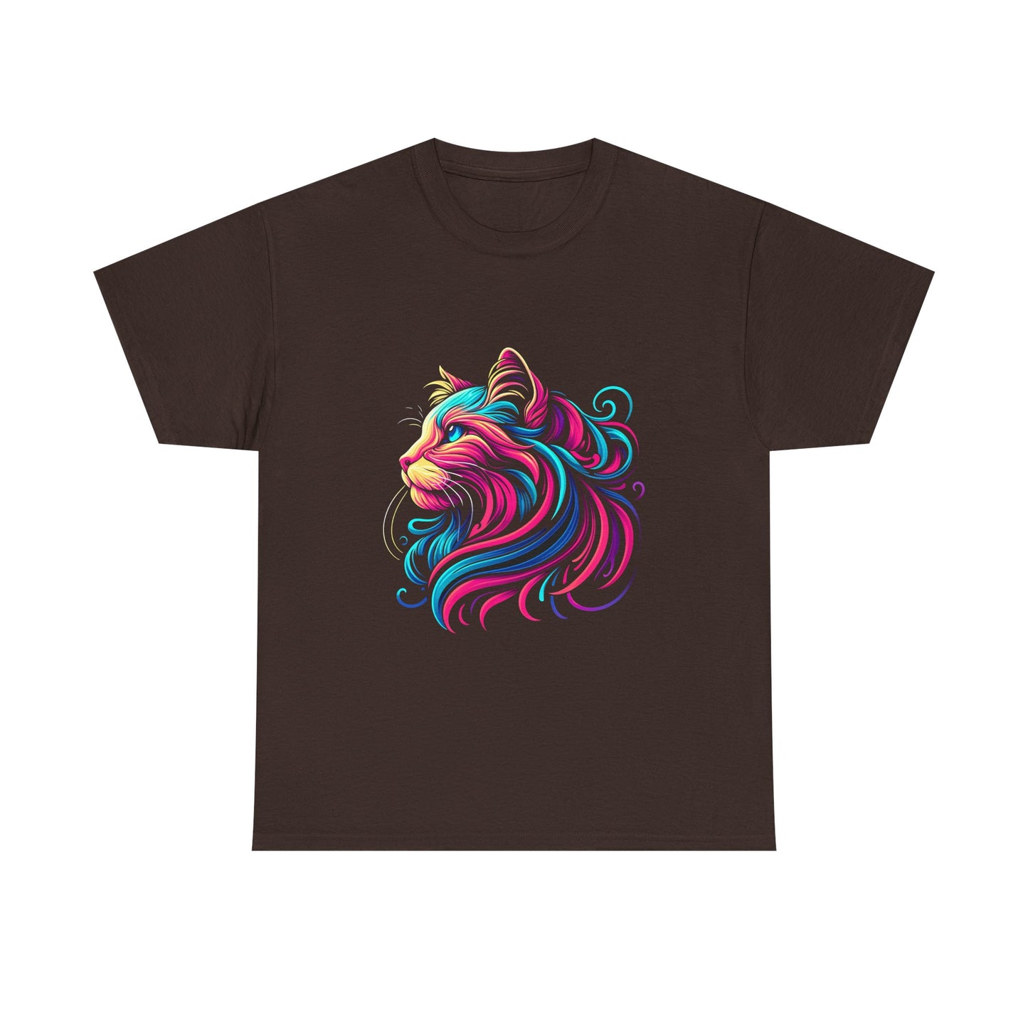 Cat T-Shirt — Colorful Swirl Cat Art Tee