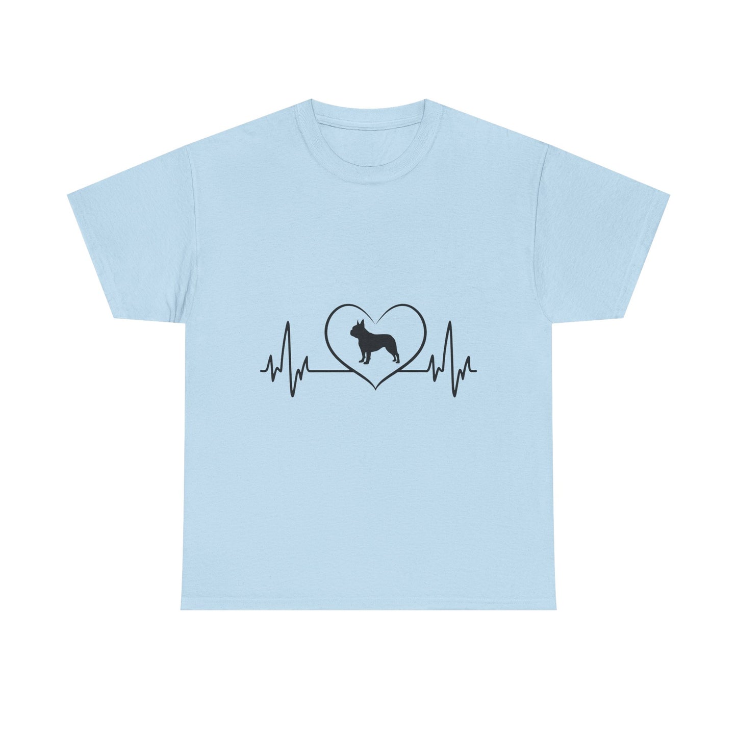 Dog Lover Tee — Heartbeat Paw Print Graphic Shirt