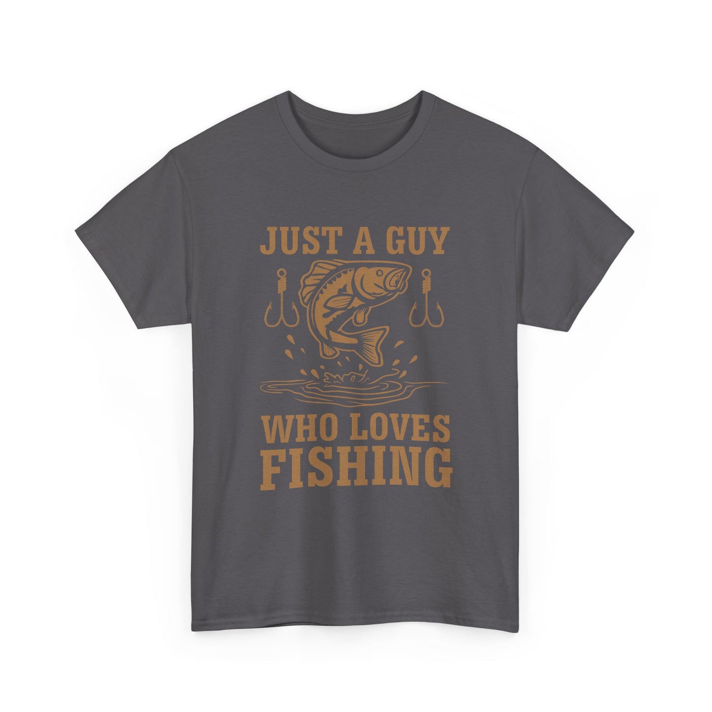 Fishing T-Shirt — "Just a Guy Who Loves Fishing" Graphic Tee